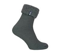 THMO Mens Bed Socks with Grips Thick Warm Thermal Fleece Lined Cosy Slipper Socks