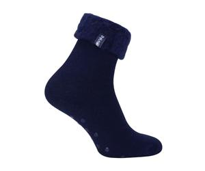 THMO Mens Bed Socks with Grips Thick Warm Thermal Fleece Lined Cosy Slipper Socks