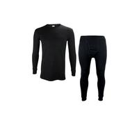 THMO Men's Thermal Underwear Set | Fleece Lined Top & Long Johns Set in Black | Size: 2XL THMO Black 2XL