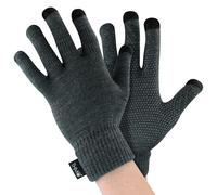 THMO Mens Touchscreen Gloves with Grips - One Size - Charcoal
