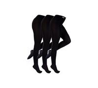 THMO Women's 3 Pack Black Fleece Lined Thermal Tights | Size: Medium THMO Black M