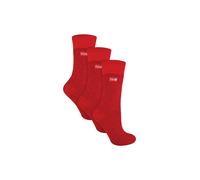 THMO - 3 Pack Multipack Ladies Thick Winter Warm Socks with Comfort Top (4-8, Red)