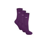 3 Pack Multipack Ladies Thick Winter Warm Socks with Comfort Top - Purple