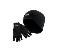 THMO Women's Hat & Gloves Winter Set in Black | Size: Medium THMO Black M
