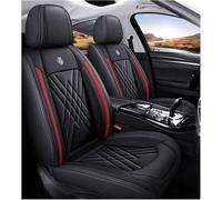 THNIKK Car Cover Seats Full Set for Mazda Capella Hatchback 1989-1994, All-inclusive Leather Seat Cover All-Weather Seat Covers Waterproof Soft Seat Comfort Premium Front Rear Seat Cover,Black red