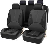 THNIKK Car Leather Seat Cover Sets for Mercedes E-Class 2013-2016 W212, All Weather Custom Car Seat Covers Breathable Waterproof Full Set Cushions Protectors Accessories, Black Grey