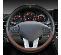 THNIKK Car Steering Wheel Cover for Citroen C3 Aircross, Leather Steering Wheel Antislip Breathable Steering Wheel All-Season Comfort Odorless Protector Cover Accessories,brown-O