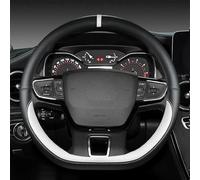 THNIKK Car Steering Wheel Cover for Hyundai i30 III 2020-2025, Leather Steering Wheel Antislip Breathable Steering Wheel All-Season Comfort Odorless Protector Cover Accessories,white-D
