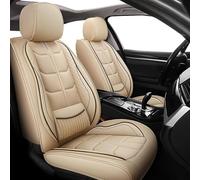 THNIKK Premium Full Set Car Seat Covers for MG ZS 2022 2022-2023, Leather Front and Rear Seat Cover Protectors Set Durable Luxury PU Car Cushions,Beige