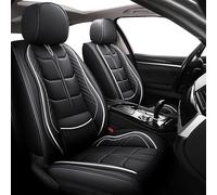 THNIKK Premium Full Set Car Seat Covers for MG ZS 2025, Leather Front and Rear Seat Cover Protectors Set Durable Luxury PU Car Cushions,White black
