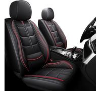 THNIKK Premium Full Set Car Seat Covers for Volvo XC90 Facelift 2020-2025, Leather Front and Rear Seat Cover Protectors Set Durable Luxury PU Car Cushions,Red black