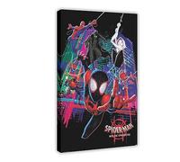 THNIKK Spider-Man Across The Spider-Verse 2023 American Superhero Film Cover Cool Poster Canvas Poster Bedroom Decor Sports Landscape Office Room Decor Gift Frame-style 12x18inch(30x45cm)