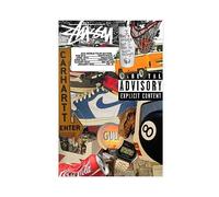 THNIKK Stussy Fashion Retro Art Poster Canvas Poster Bedroom Decor Sports Landscape Office Room Decor Gift Unframe-style 12x18inch(30x45cm)