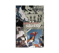 THNIKK Stussy X Nick Fashion Retro Art Poster Canvas Poster Wall Art Decor Print Picture Paintings for Living Room Bedroom Decoration Unframe-style 20x30inch(50x75cm)