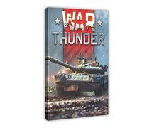 THNIKK War Thunder Game Cover Dormitory Bedroom Wall Art Deco Poster Canvas Poster Bedroom Decor Sports Landscape Office Room Decor Gift Frame-style 12x18inch(30x45cm)