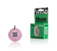 Thnx Tag Medium Airtag Keychain- Pink
