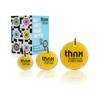 thnx Tag tag Keychain - with QR Code, Smart Travel Pack XL, 1x S Tag, 2X M Tag, 1x L Tag, 2X Tag sticker, for backpacks, suitcases, keys and laptop, direct contact with the finder (Yellow)