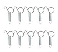 THOANBY 10 Packs Spring Hooks for Cage for Latch Door Wire Clips Snap Multifunctional 2 Size for