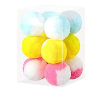 THOANBY 12 Pieces for Ball Toys 1.8" 1.2" Small Plush Balls Colorful Kitten Chasing Increasing Exercise for Indoor Interactive Toys for Indoor Cats Bouncing Ball Toy Plush