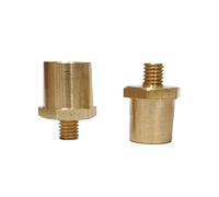 THOANBY 2Pcs Pure Brass Terminal Binding Post M8 (5/16 ") Copper Screw Voltage Regulator Block Power