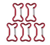 THOANBY 5Pcs Bone Shape Spring Clasps Aluminum Alloy Spring Snapping Hook Clip KeyRings Metal Carabiner Keychains Buckle Hardware Bone Shape Aluminum Carabiner Water Bottle Hanging Buckle