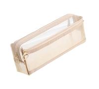 THOANBY Double Layer Clear Pencil Case,Clear Pencil Case Double Layer Pen Pouches See Through Pencil Holder Pen Organizers Storage Bag Travel Makeup Bag