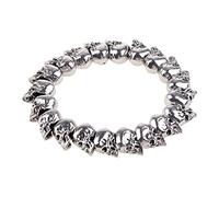THOANBY Men Large Skull Link Biker Gothic Rock and Roll Silver Color High Retor Gifts Employee Benefits Skull Jewelry for Men