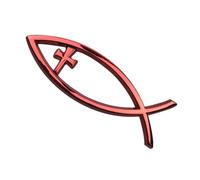 THOANBY Savior Ichthys Fish Car Stickers Adhesive Designs Religious Car Window Sticker for Window Laptops & Luggage