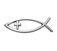 THOANBY Savior Ichthys Fish Car Stickers Adhesive Designs Religious Car Window Sticker for Window Laptops & Luggage