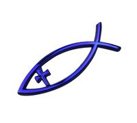 THOANBY Savior Ichthys Fish Car Stickers Adhesive Designs Religious Car Window Sticker for Window Laptops & Luggage