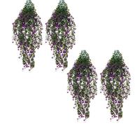 THOANBY Simulated eucalyptuses,4pcs Artificial Eucalyptuses Vine Hanging Ornament Fade Resistant Flower For Indoor Outdoor Garden Decoration