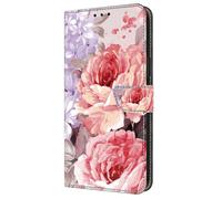 Thoankj for Honor 400 Smart Case Cute Shockproof Flip Folio Leather Wallet Cover for Girls Kids with Card Holder Slot Stand Magnetic Phone Case for Honor 400 Smart - Roses