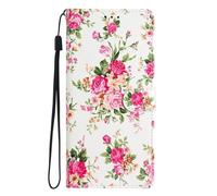 Thoankj for Honor 400 Smart Case Flip Shockproof PU Leather Wallet Cover with Stand Magnetic Card Holder TPU Bumper Folio Slim Fit Protective Phone Case for Honor 400 Smart Roses