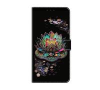 Thoankj for Samsung A17 5G Case Flip Cute Shockproof Leather Wallet Phone Case for Girls Kids with Card Slot Stand Magnetic Protective Cover for Samsung Galaxy A17 5G - Lotus