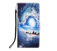 Thoankj for Samsung A17 5G Case Flip Shockproof Leather Slim Wallet Case Cute Animal with Stand Card Slot Holder Gel Bumper Folio Protective Phone Cover for Samsung Galaxy A17 5G Wave