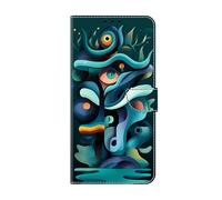 Thoankj for Samsung J4 Plus Case Shockproof Flip Cute Leather Wallet Case for Girls Kids with Card Slots Folding Stand Magnetic Protective Phone Cover for Samsung Galaxy J4 Plus - Eye