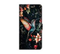 Thoankj for Samsung S26 Case Cute Shockproof Flip Leather Wallet Cover for Kids Girls with Card Holder Stand Magnetic Protective Phone Case for Samsung Galaxy S26 - Bird Flower