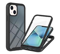 Thoankj iPhone 13 Mini Phone Case, iPhone 13 Mini Case 360 Full Body Built-in Screen Protector Dustproof Shockproof Anti-Scratch Slim Fit Bumper Protective Case for iPhone 13 Mini Cover Clear Black