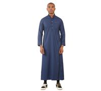 Thobe Arab Saudi Emirati Islamic Clothing Jubba Robe Arabic Thobes Blue 52L