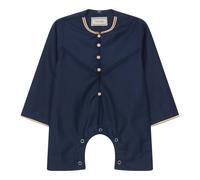 Thobez Boy's Romper Thobe Emirati Omani Islamic Eid Clothing Arab Gold Embroidery in Navy | Size: 12-18 m Thobez Navy 12-18 m