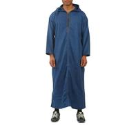 Thobez DML001 - Men's Moroccan Thobe Hooded Djellaba - Blue - 56