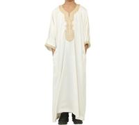 Thobez GG008 - Boys Moroccan Thobe Short Sleeve Gandoura - White - 16 Years