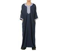 Thobez HM61 - Boys Moroccan Thobe Short Sleeve Embroidery Gandoura - 40