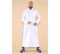 Thobez Men's Islamic Muslim Cotton Thobe Jubba in White | Size: 58R Thobez White 58R