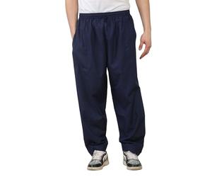 Thobez Men's Navy Comfort Thobe Trousers Pants Lounge Elasticated Zip Pockets Premium Quality - Navy XXL