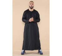 Thobez Men's Omani Eid Tassel Thobe Jubba in Black | Size: 60R Thobez Black 60R