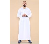 Thobez Men's Omani Eid Tassel Thobe Jubba in White | Size: 58R Thobez White 58R