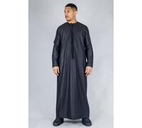 Thobez Men's Thobe Emirati Islamic Clothing String Tassel in Black | Size: 56S Thobez Black 56S