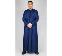 Thobez Men's Thobe Emirati Islamic Clothing String Tassel in Navy | Size: 56R Thobez Navy 56R