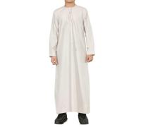 Thobez TT-001 - Boy's Emirati Thobe Islamic Clothing String Tassel - Beige - 48